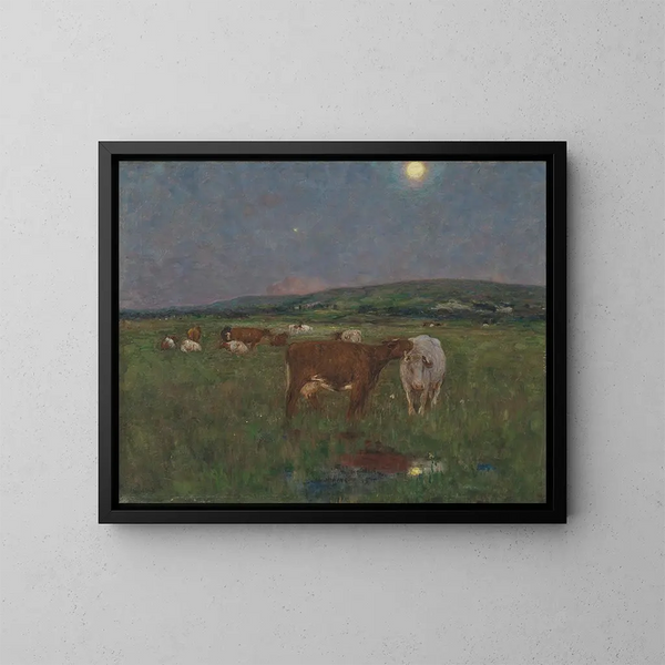Peaceful Evening - Edward Stott — framed artwork on a wall