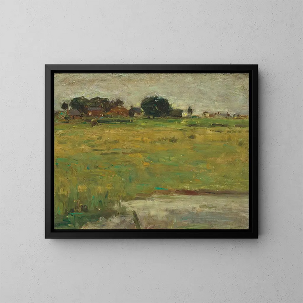 Study in October - Edward Stott — framed artwork on a wall