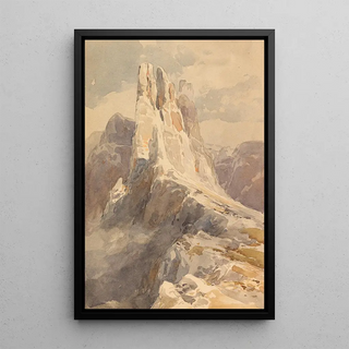 Edward Theodore Compton - Blick auf die VajoletTrme in den Dolomiten.webp