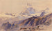 De Matterhorn vanaf de Triftkumm - Edward Theodore Compton — weergave van het kunstwerk