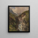 Bergkloof met bulderende waterval - Edward Theodore Compton — ingelijst kunstwerk aan de muur
