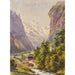 Lauterbrunnen Zwitserland - Edward Theodore Compton — weergave van het kunstwerk
