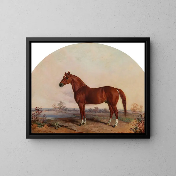 War Dance in a Landscape - Edward Troye — framed artwork on a wall