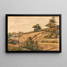 Landschap met trein - Edward W. Fitch — ingelijst kunstwerk aan de muur