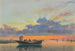 Zonsondergang op de lagune van Venetië - Edward William Cooke — weergave van het kunstwerk
