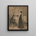 Man en vrouw in een interieur - Edwin Austin Abbey — ingelijst kunstwerk aan de muur