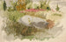 Rotsen en struiken - Edwin Austin Abbey — weergave van het kunstwerk