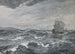 Maritiem landschap met zeilboot - Edwin Austin Abbey — weergave van het kunstwerk