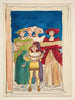 schets voor kerstkaart - Edwin Austin Abbey — weergave van het kunstwerk