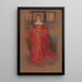Reproductie van het schilderij Studie van een vrouw in Renaissance-kostuum - Edwin Austin Abbey