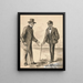 Twee mannen die aan de rand van de zee converseren - Edwin Austin Abbey — ingelijst kunstwerk aan de muur