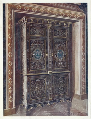 Edwin Foley - Armoire in ebony with inlays of engraved brass and white metal.webp