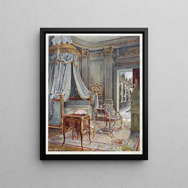 Edwin Foley - Carved and gilt draped domed bed lit a couronne style Louis XVI.webp