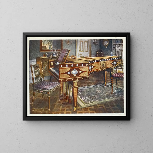 Decorative furniture painting from the late 18th century - Edwin Foley — framed artwork on a wall