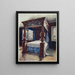 Het bed van Littlecote De eigendom van Vincent Robinson Esquire F. S. A. Parnham Dorset - Edwin Foley — ingelijst kunstwerk aan de muur