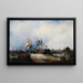 van een stoomboot die zijn aanlegplaats op de Theems verlaat - Edwin Hayes — ingelijst kunstwerk aan de muur