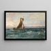 Uitzicht op de baai van Dublin - Edwin Hayes — ingelijst kunstwerk aan de muur