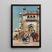 Devant la grande mosquée Jami Masjid, Mathura, India - Edwin Lord Weeks — ingelijst kunstwerk aan de muur