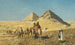 Kamelenkaravaan tussen de piramides van Egypte - Edwin Lord Weeks — weergave van het kunstwerk
