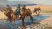 Paarden bij de rivier, Perse - Edwin Lord Weeks — weergave van het kunstwerk