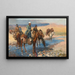 Paarden bij de rivier, Perse - Edwin Lord Weeks — ingelijst kunstwerk aan de muur
