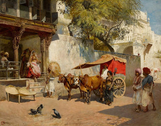 Edwin Lord Weeks - Nautch girls and bullock gharry ahmedabad.webp