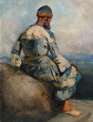 Edwin Lord Weeks - Persian Peasant Seated atop a Rock.webp