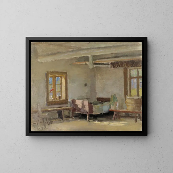 Binnen - Eero Järnefelt — ingelijst kunstwerk aan de muur