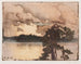 Landschapschilderij met meer bij zonsondergang - Eero Järnefelt — weergave van het kunstwerk