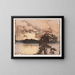 Landschapschilderij met meer bij zonsondergang - Eero Järnefelt — ingelijst kunstwerk aan de muur