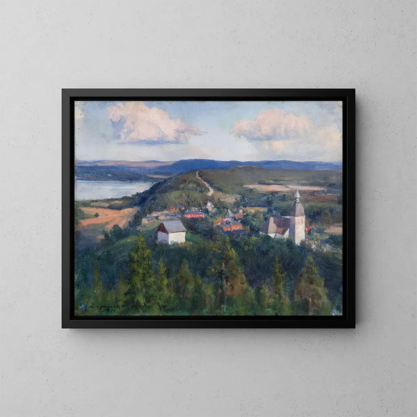 Landschap van Kangasala - Eero Järnefelt — ingelijst kunstwerk aan de muur