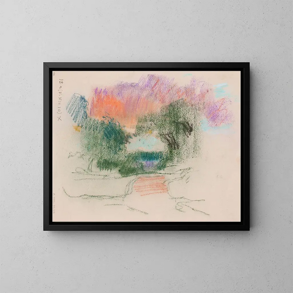Landschap met bomen en weg - Eero Järnefelt — ingelijst kunstwerk aan de muur