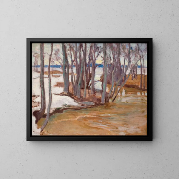 overstromingsprint in de lente aan Tuusulanjärvi - Eero Järnefelt — ingelijst kunstwerk aan de muur