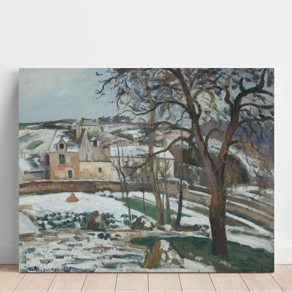 Reproductie van het schilderij Effect van Sneeuw op L'Hermitage, Pontoise - Camille Pissarro
