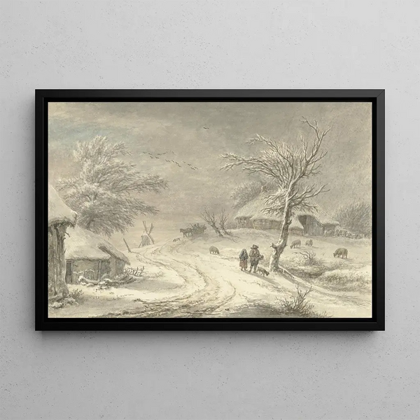 Egbert van Drielst - Wintergezicht te Exloo Drenthe.webp