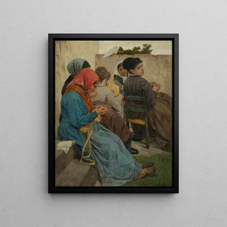 Egisto Ferroni - Le trecciaiole di paglia.webp
