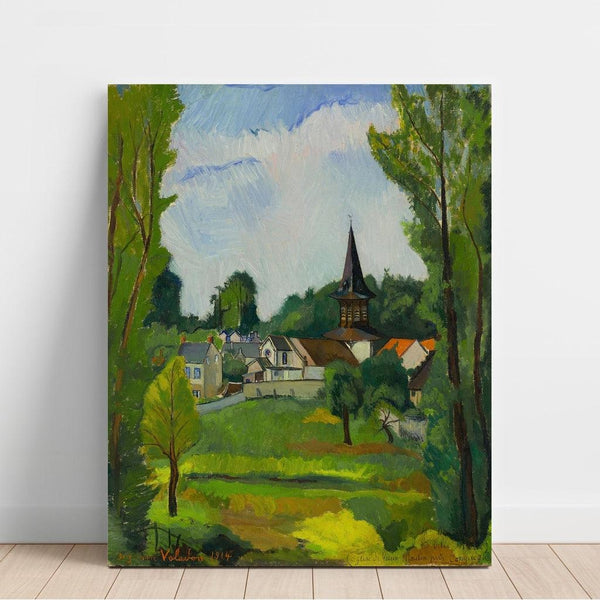 Église de Vieux Moulin près de Compiègne Oise - Suzanne Valadon | Reproduction Tableau Décoration murale affiche copie