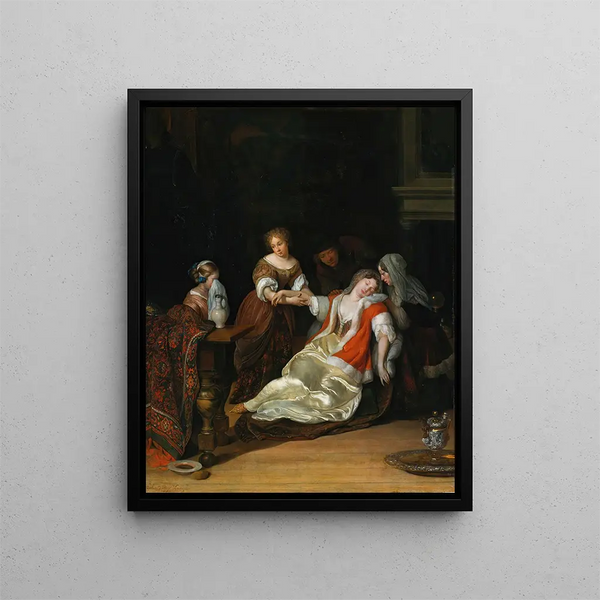L'évanouissement - Eglon van der Neer — framed artwork on a wall
