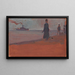 Stoomboot gezien vanaf het strand - Egon Schiele — ingelijst kunstwerk aan de muur