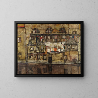 Egon Schiele - House Wall on the River.webp