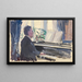 van Leopold Czihaczek aan de piano, schets - Egon Schiele — ingelijst kunstwerk aan de muur