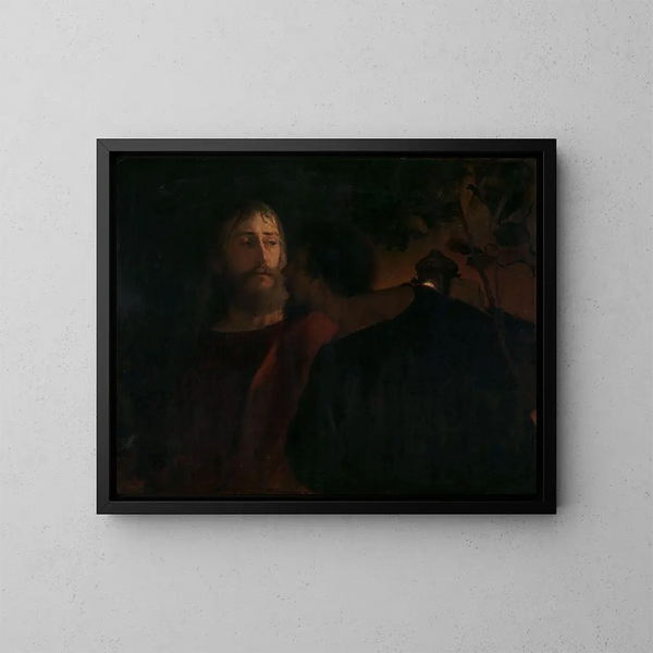 Judas Iscariote - Eilif Peterssen — framed artwork on a wall