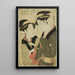 Moto serveuse du Yoshidaya et la geisha Mizue - Eishsai Chki — ingelijst kunstwerk aan de muur
