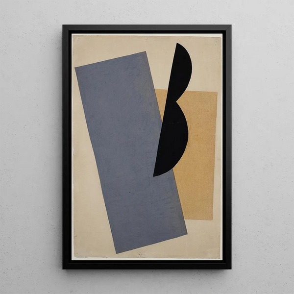 Reproductie van het schilderij Composition BleuJauneNoir - El Lissitzky