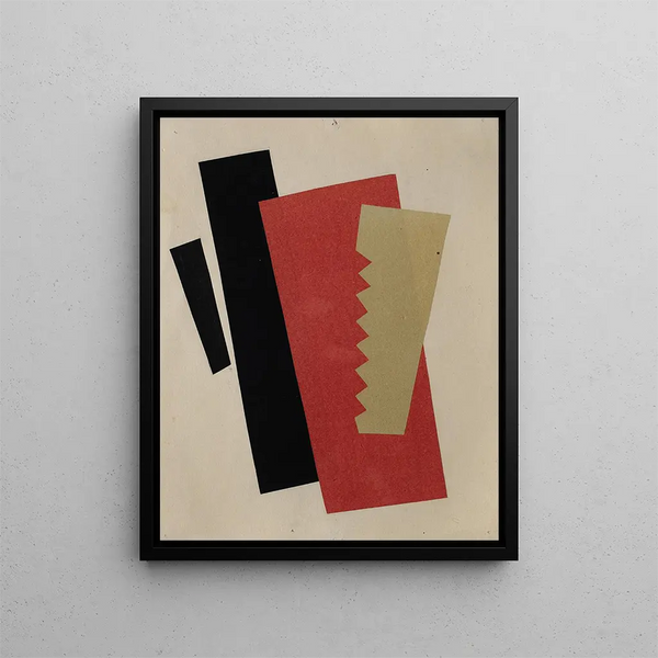 Composition RougeNoirOr - El Lissitzky — framed artwork on a wall