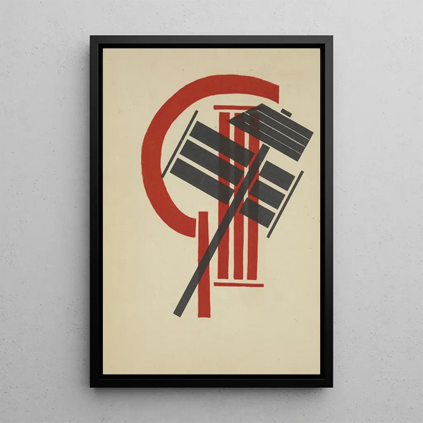 Internationale Schilderij - El Lissitzky — ingelijst kunstwerk aan de muur