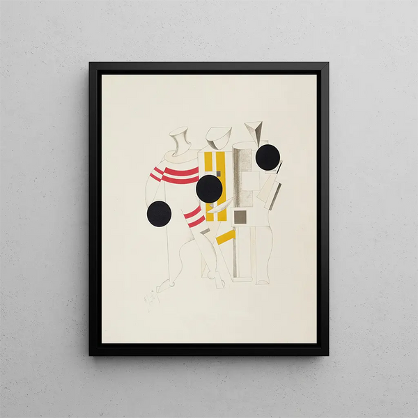 The sportsmen The sportsmen - El Lissitzky — framed artwork on a wall