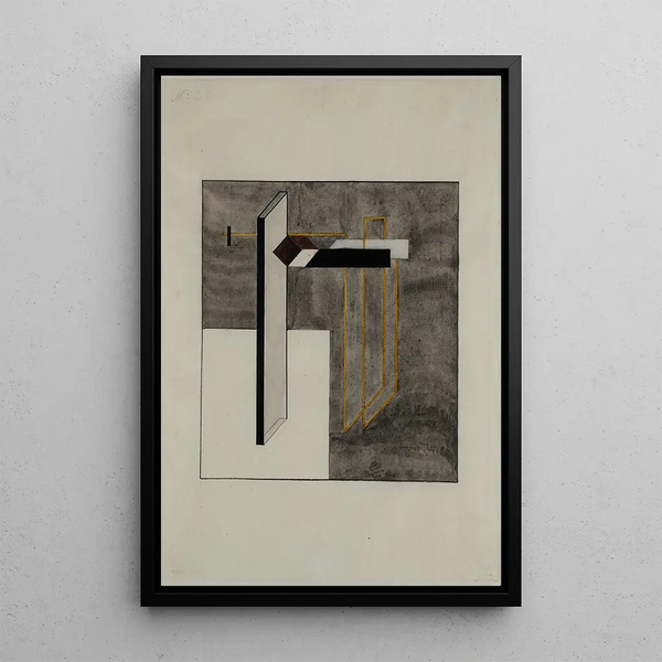 Reproductie van het schilderij Studie voor Proun 4B - El Lissitzky