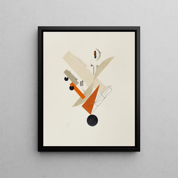 The Globe-trotter - El Lissitzky — framed artwork on a wall