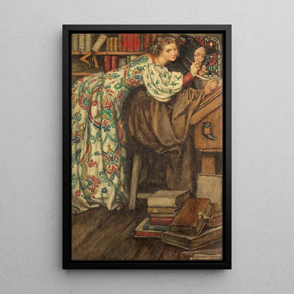 The Hat That Fits - Eleanor Fortescue-Brickdale — framed artwork on a wall